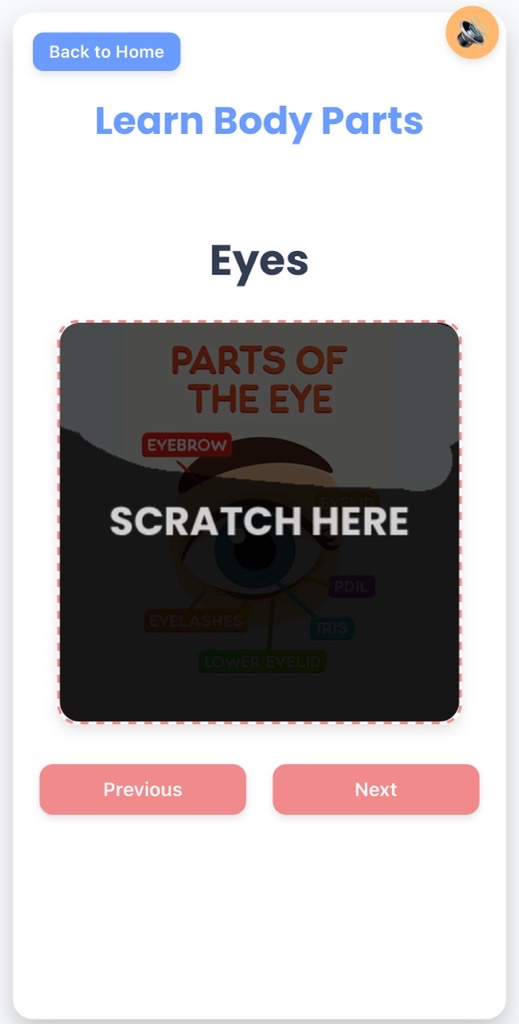 Body Parts Scratch Card Game