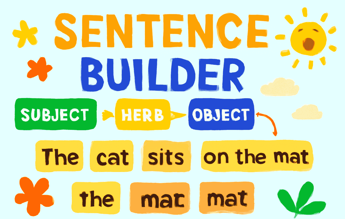 Sentence Builder Game Illustration